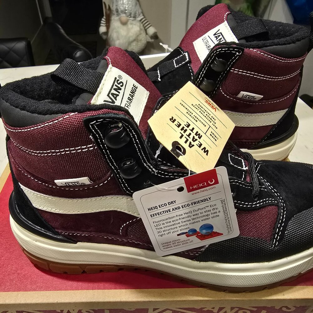 Vans UltraRange EXO Hi MTE Maroon / Black Women's Size 7 NEW BOOTS SHOES
